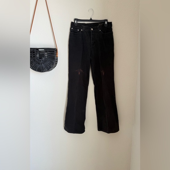 Vintage Lawman Black Denim High Waist Jeans, Size 7 - Picture 1 of 6